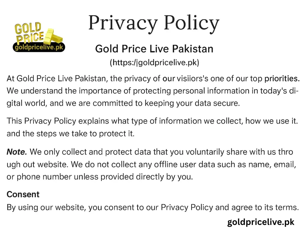 Privacy Policy 1 goldpricelive.pk Infographics of Privacy Policy