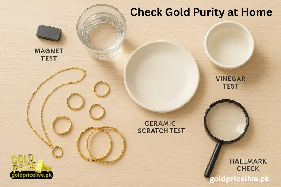 Gold Prices in Pakistan How to Check Gold Purity at Home Without a Machine (Complete Guide) inage