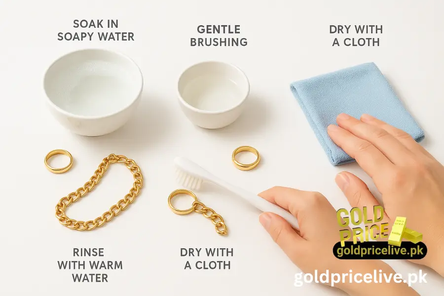 Gold Prices in Pakistan How to Clean Gold Jewellery at Home (Step-by-Step Guide) image