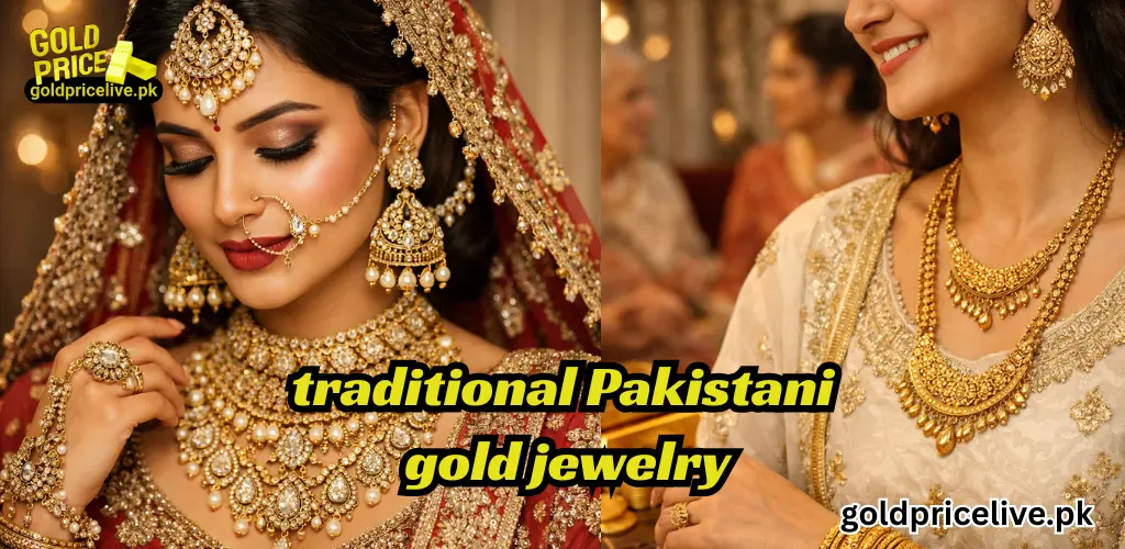 Difference Between 22K and 24K Gold 3 Weddings
Functions
Traditions gold jewelrry desgin in pakistan