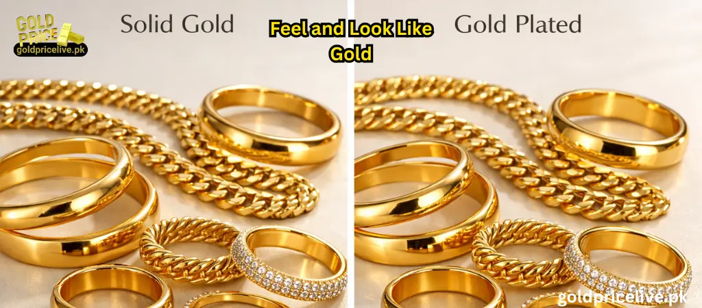 Gold Plated Jewellery Gold plated jewellery feels and looks like gold image